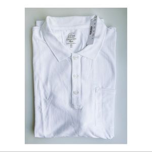 J.Crew stretch pique polo short sleeve shirt White XXL Slim NWT